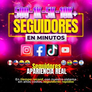 seguidores para facebook tiktok youtube